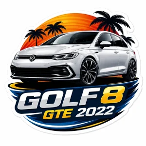 "Golf 8 GTE 2022" Sticker by Moldoveanu Ioan-Alexandru