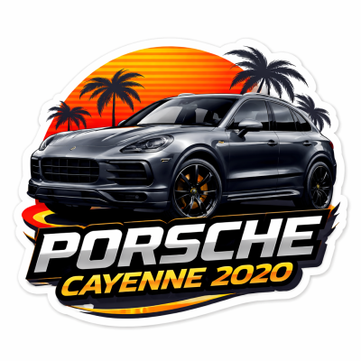 “Porsche Cayenne 2020” Sticker by Moldoveanu Ioan-Alexandru